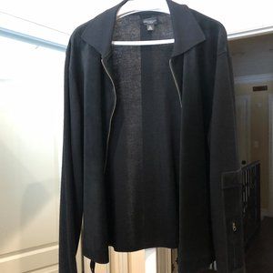 Reunion Menswear Suede and Wool Jacket Black